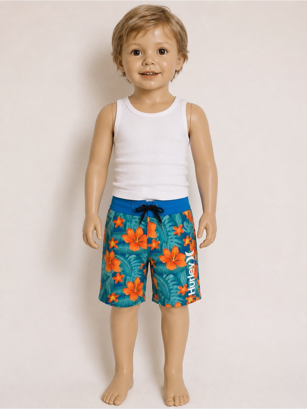 Hurley Boys Size 4 Tropical Floral Swim Trunks Board Shorts NWT